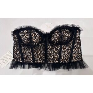 Elegant Black Lace Crop Top